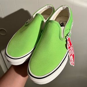 Neon green slip on BNWT size 7 vans